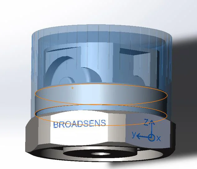 3D model of wireless vibration sensor SVT300-A