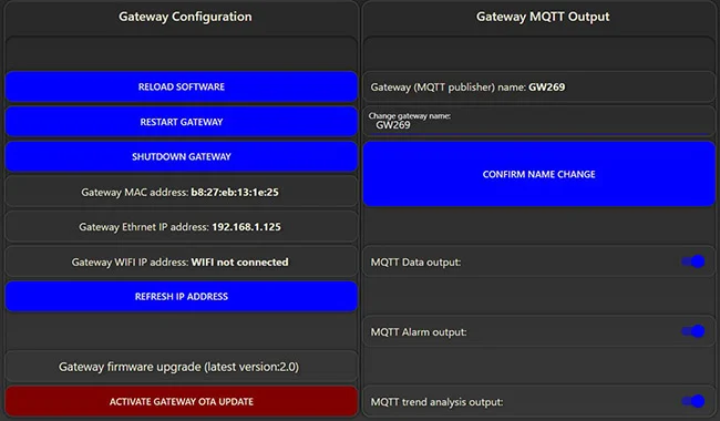 MQTT data upload to clouds GUI